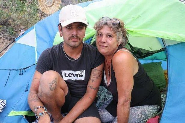 Mum and son living in tent on roadside after flying to Tenerife 'for new life'