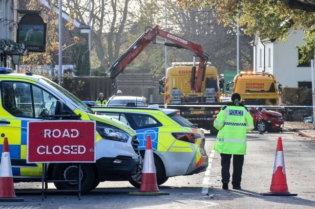 OAP dies after high-powered Lamborghini hits a Vauxhall Viva in town centre