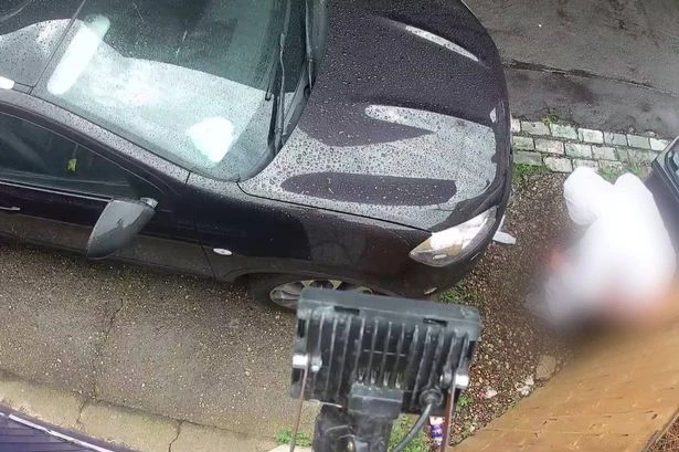 Vile fella caught on CCTV 'doing a poo' outside family home as owner 'feels violated'