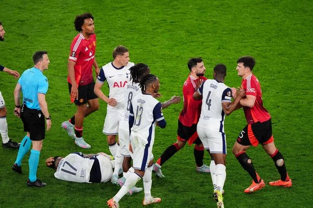 Man Utd star confronts Tottenham rival as he throws furious strop at full-time