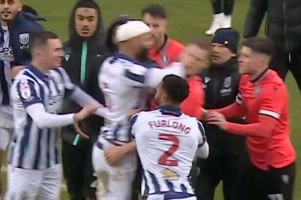 Championship star sent off after full time for striking opponent in 'brawl'