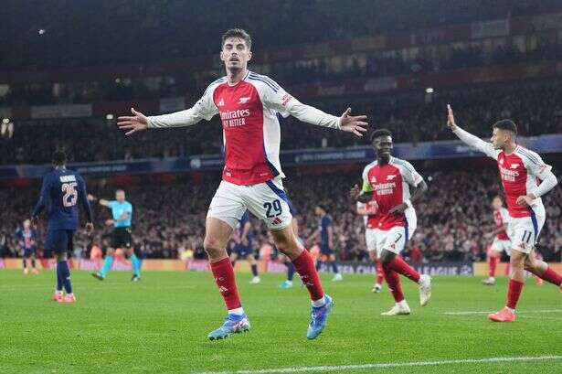 Kai Havertz and Bukayo Saka shine as Arsenal clinch 2-0 Champions League victory over PSG