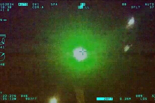 'Daft' bloke jailed for targeting police helicopter with laser during missing person search