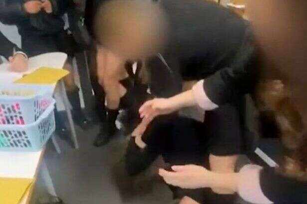 Girl viciously attacked at school in disturbing footage filmed by shocked classmates