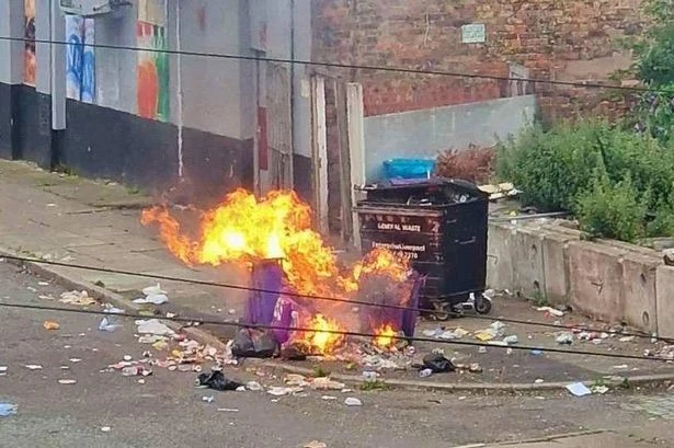 Chaos on streets as rat-infested bins set on fire as kids scream and locals terrified