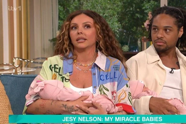 Jesy Nelson makes heartbreaking admission as twins make TV debut on This Morning