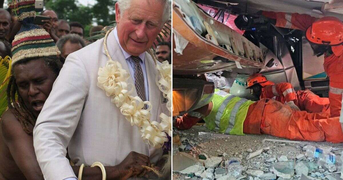 King Charles 'deeply saddened' as he sends prayers to Pacific island nation devastated by earthquake