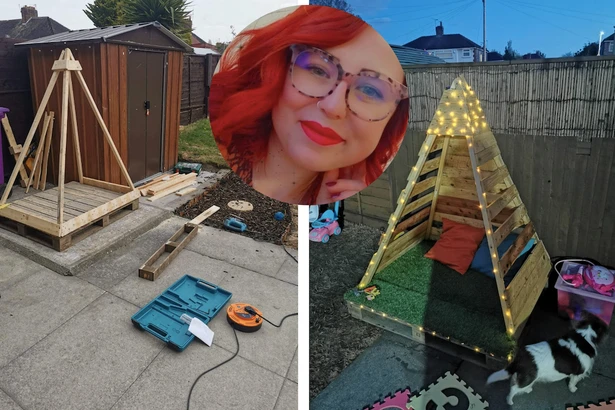 Mum quoted £200 for garden teepee makes it herself for £25