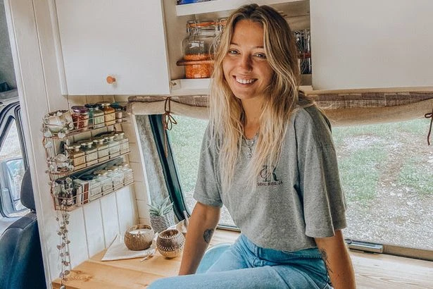 Meet woman, 27, who turned old van into stunning motorhome and is now living in it