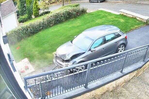 Car smashes into side of home while attempting U-turn on driveway