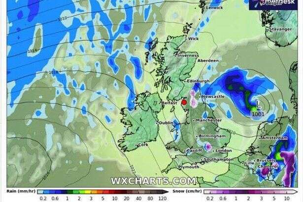 UK snow maps show flurry will hit in hours as Met Office warns of rain deluge