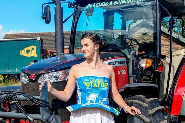 Beauty queen reaches Miss England final by dressing as sack of potatoes