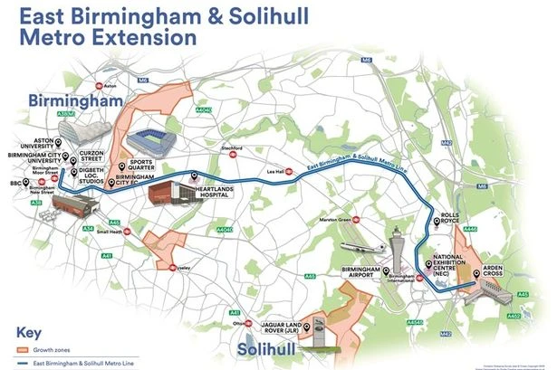 First look at new tram route out of Birmingham with 'disruption ahead'
