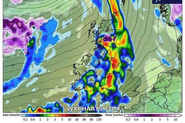 Weather maps turn orange and blue as dramatic weather shift moves in