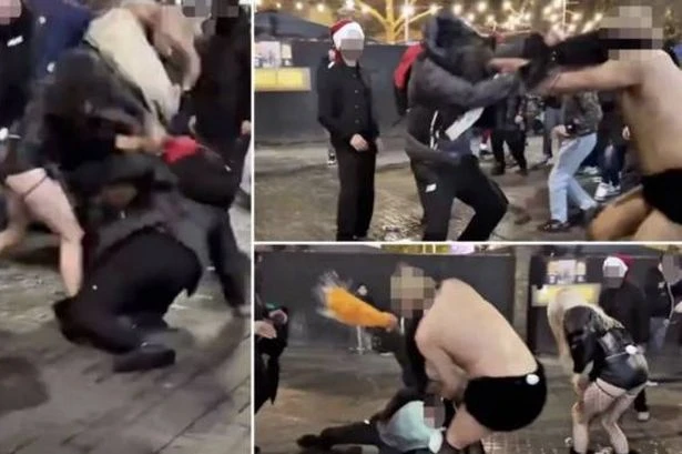 Huge brawl breaks out in city on Halloween night