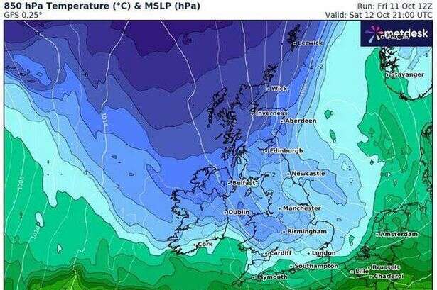 UK snow maps shows exact time bone-chilling -3C Arctic freeze will blast Britain