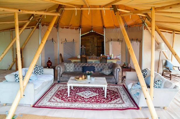 Inside Glastonbury's poshest tent - £29k and includes hot tub but no ticket