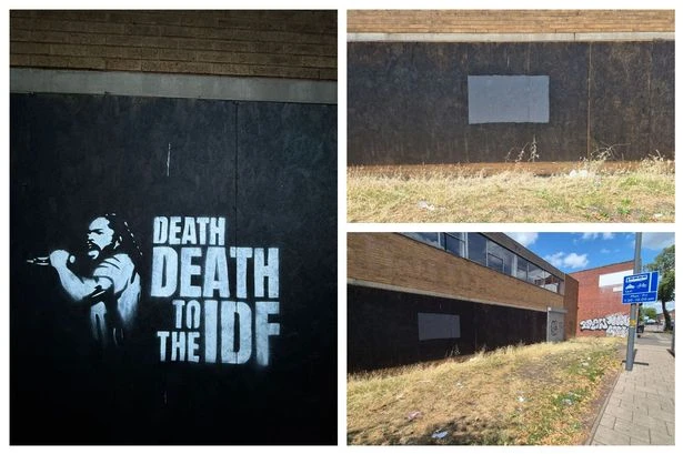 Anger over grafitti in Balsall Heath backing controversial Bob Vylan over IDF 'death' chant