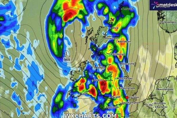 Exact date giant Atlantic storm tears across 'barely visible' UK