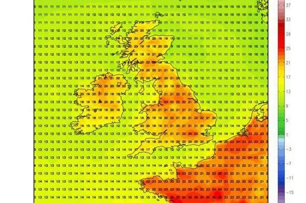 Weather maps turn red as 24C 'heatwave' to hit in days