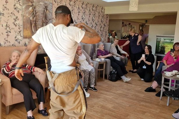 Moment stripper sent out to entertain Midland care home grannies