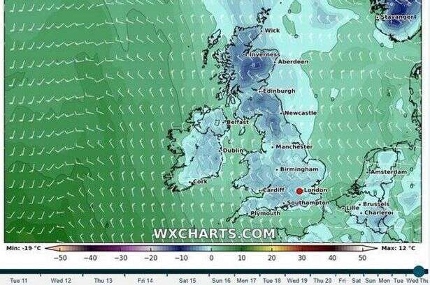 Snow to blanket parts of UK with temperatures plunging to -8C this March