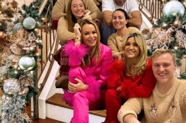 Amanda Holden fans say 'it's terrible' as she strips down to pyjamas with co-stars