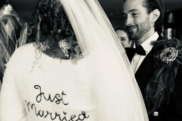 Mel B shares unseen wedding snap as she adds touching detail to outfit for recepion