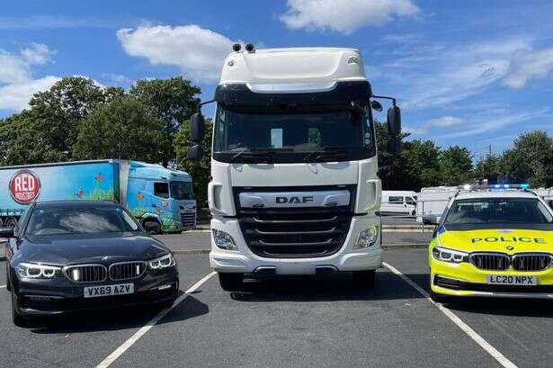 Drivers face fines after being caught in 'crackdown' from police sat in white HGVs