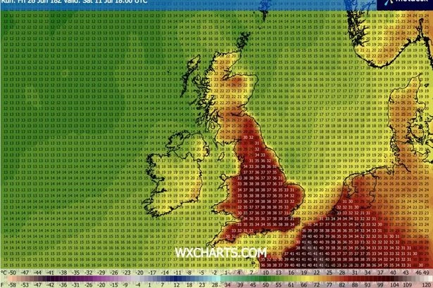 Exact date UK weather maps show new heatwave in July - 17 counties affected