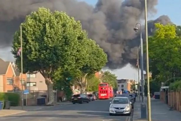 Fire behind Jewish supermarket Kosher Kingdom in Golders Green with 70 firefighters on scene