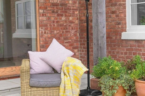 Shoppers hail compact patio heater reduced from £150 to £40 which provides 'instant heat'
