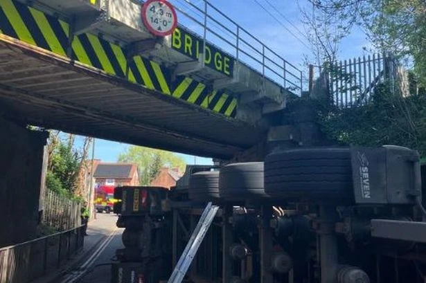 Birmingham railway bridge struck again as lorry toppled and trains halted