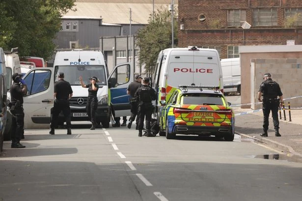 Pictured: Police carry out murder investigation in Smethwick