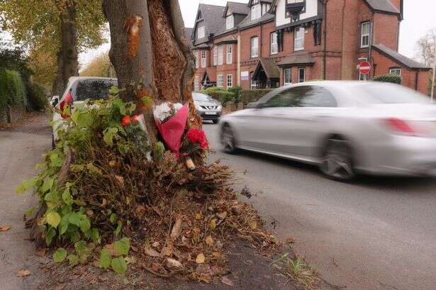 Flowers left for passenger killed in Dudley tree crash