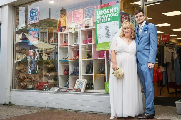 Couple fall in love after meeting in back room of Oxfam charity shop