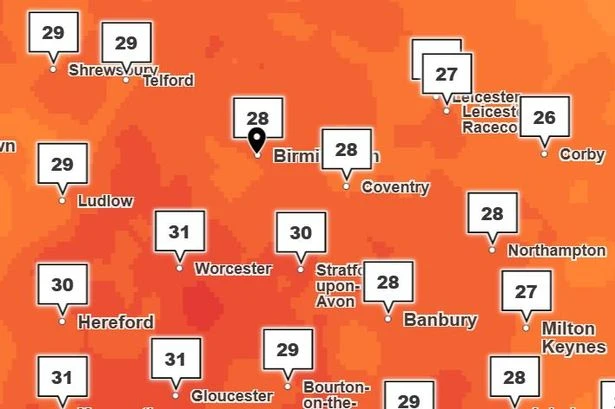 Hour-by-hour West Midlands forecast as Saturday to be 'hottest of 2025'