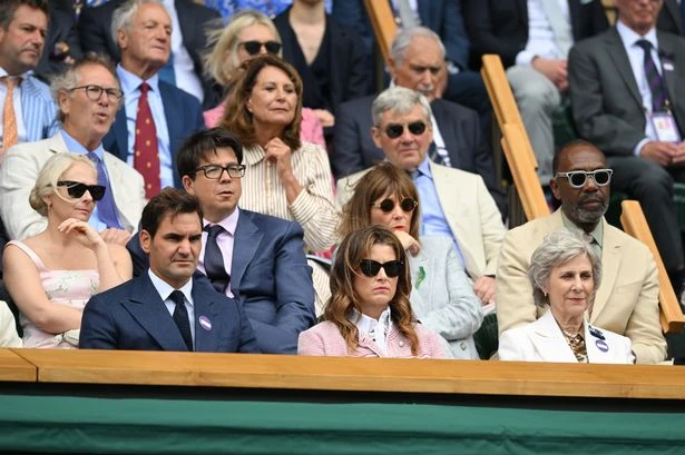 All the stars in BBC Wimbledon's Royal Box today - from Roger Federer to Michael McIntyre
