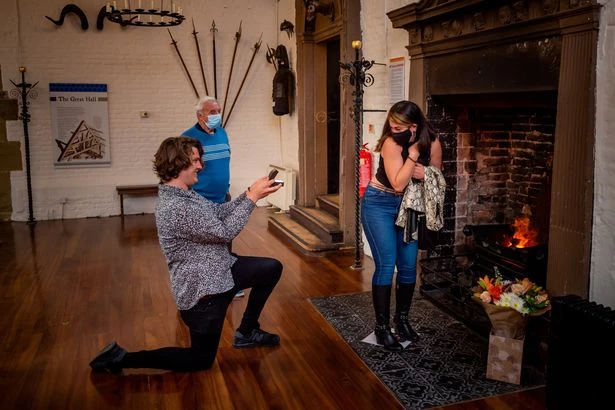 History made as couple get engaged at Tamworth Castle!