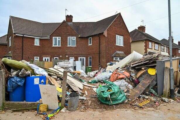 Tennant banned from own home after garden turned into makeshift tip