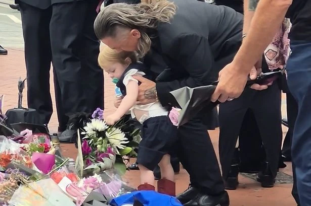Tear-jerking moment Ozzy Osbourne's grandson visits Broad Street shrine during procession