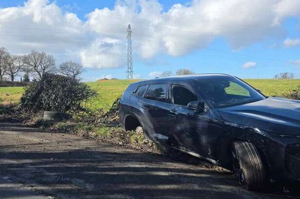 Couple find £157k BMW crashed in ditch after leaving it with Manchester Airport meet-and-greet