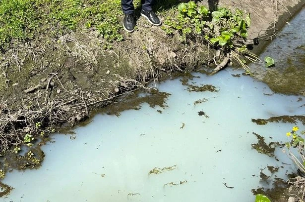 Riddle as Solihull lake turns into 'blue lagoon' amid pollution fear