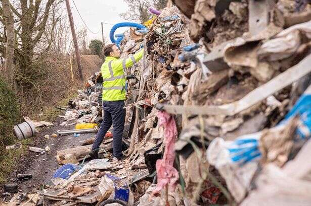 Lichfield police statement issued over huge waste pile as new images show scale of rubbish mountain