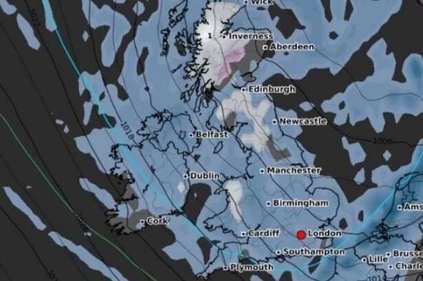 Weather map turns blue as -8C Arctic blast set to hit UK