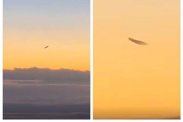 Astonishing moment 'UFO' captured onboard British Airways flight heading over North Sea