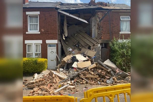 Midlands house reduced to rubble as authorities investigate 'possible explosion'