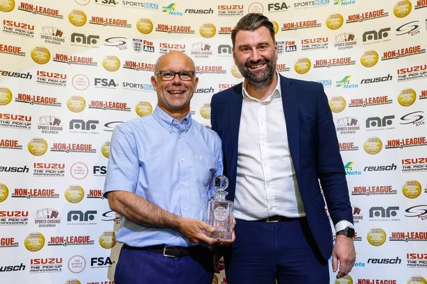 Tamworth boss 'honoured' as FA Cup heroics rewarded with prize at prestigious national awards