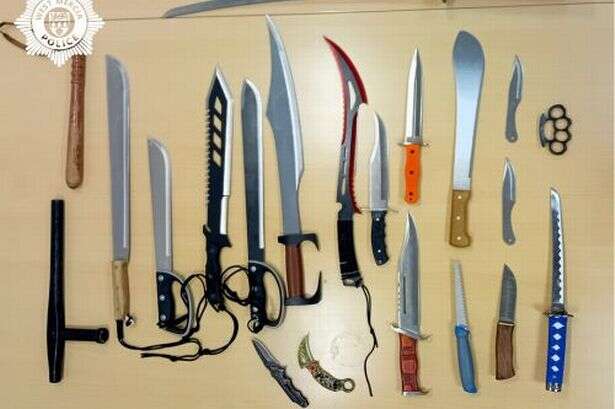 Haul of deadly weapons seized as police make first arrests under new zombie knife laws