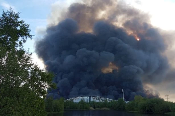 Cannock fire pictures show scale of blaze as residents describe sound 'like a bomb'